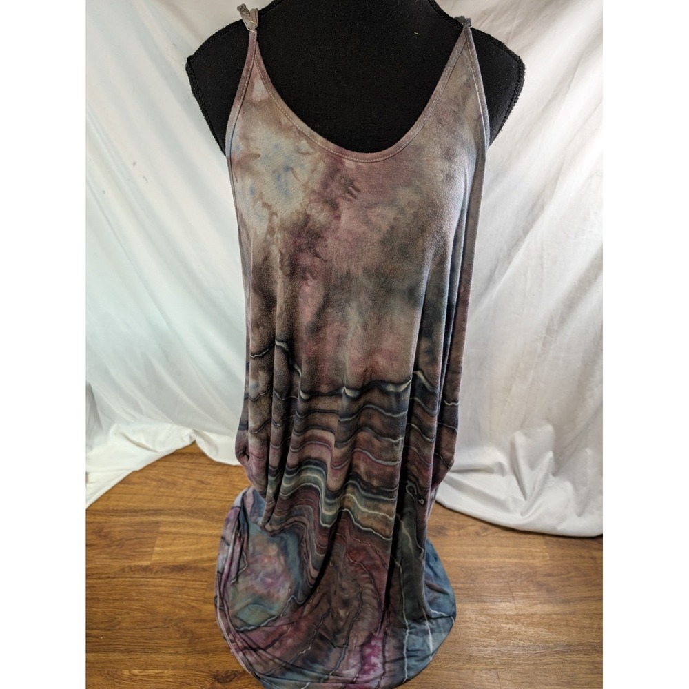 Katya Moon Dyes OS USA Sleeveless Tie Dye Maxi Dress